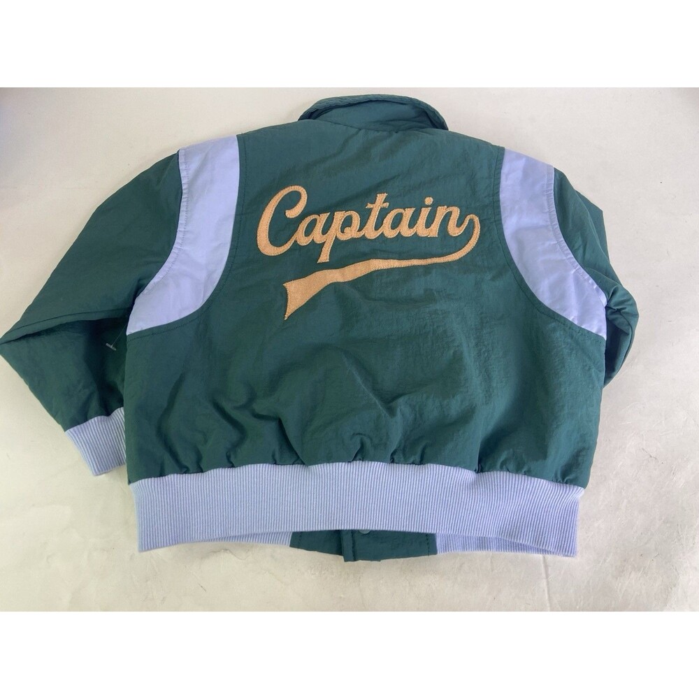 Gingersnaps Urban Maverick All Star Captain Varsity Jacket Green Boys Size 4
